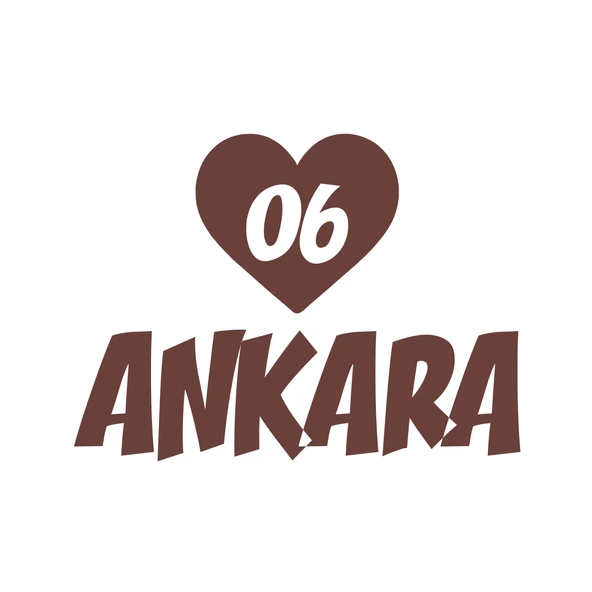 Kalpli 06 Ankara Araba Sticker 17x17 Cm Kahverengi ürün görseli 1