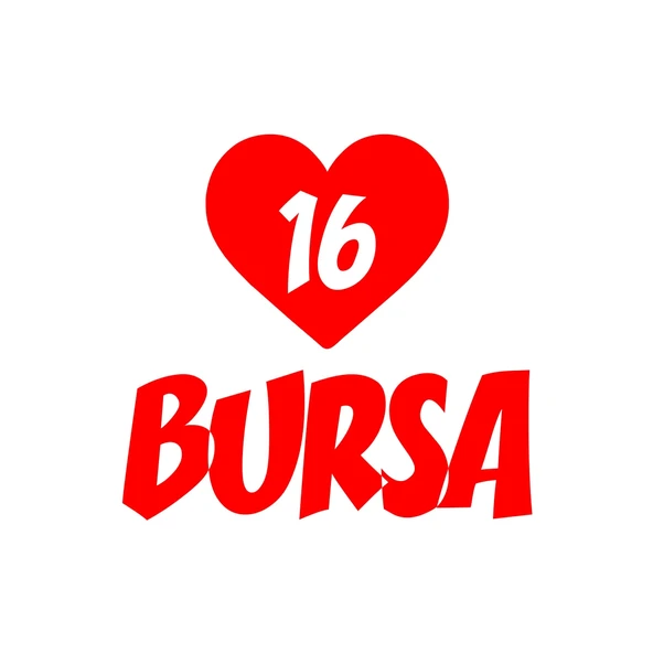 Kalpli 16 Bursa Araba Sticker 17x17 Cm Kırmızı ürün görseli 1