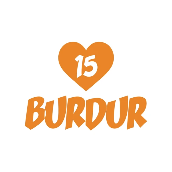 Kalpli 15 Burdur Araba Sticker 17x17 Cm Turuncu ürün görseli 1