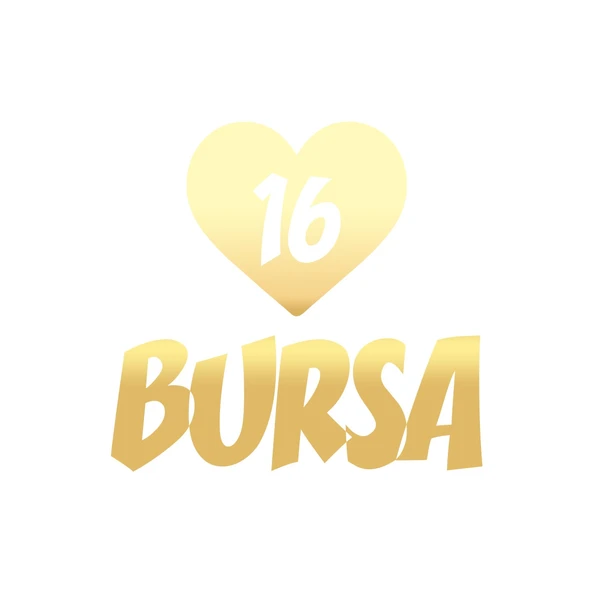 Kalpli 16 Bursa Araba Sticker 17x17 Cm Gold ürün görseli 1