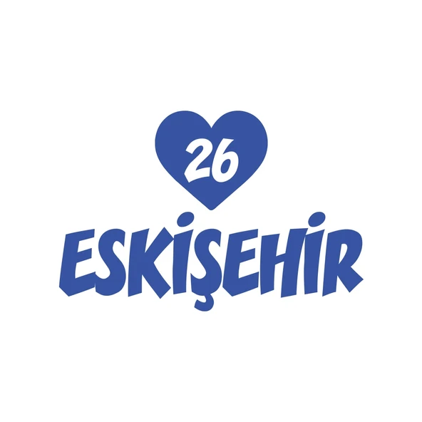 Kalpli 26 Eskişehir Araba Sticker 17x17 Cm Mavi ürün görseli 1