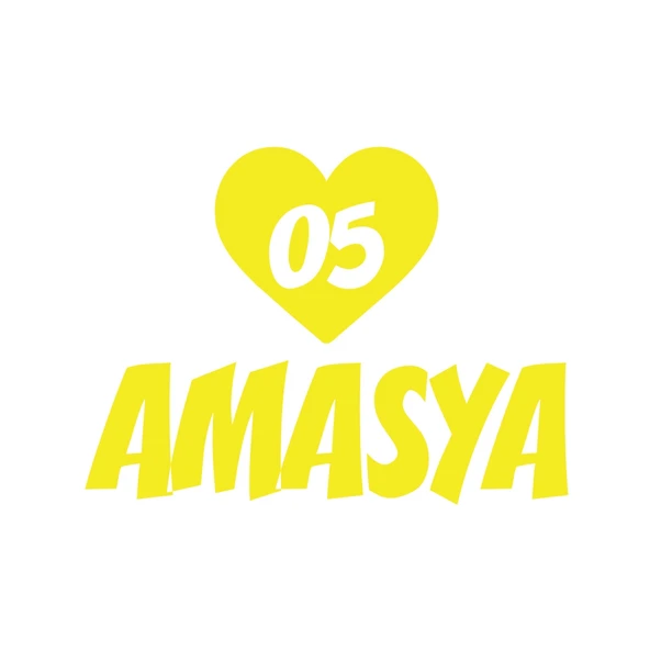 Kalpli 05 Amasya Araba Sticker 17x17 Cm Sarı ürün görseli 1