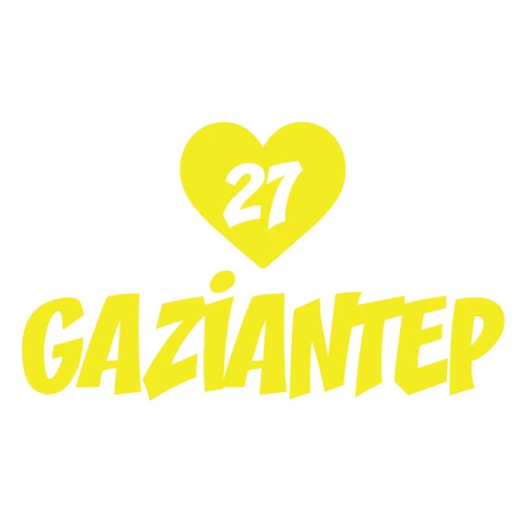 Kalpli 27 Gaziantep Araba Sticker 17x17 Cm Sarı ürün görseli 1