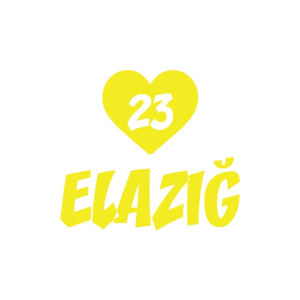 Kalpli 23 Elazığ Araba Sticker 17x17 Cm Sarı ürün görseli 1