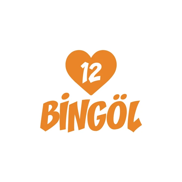 Kalpli 12 Bingöl Araba Sticker 17x17 Cm Turuncu ürün görseli 1