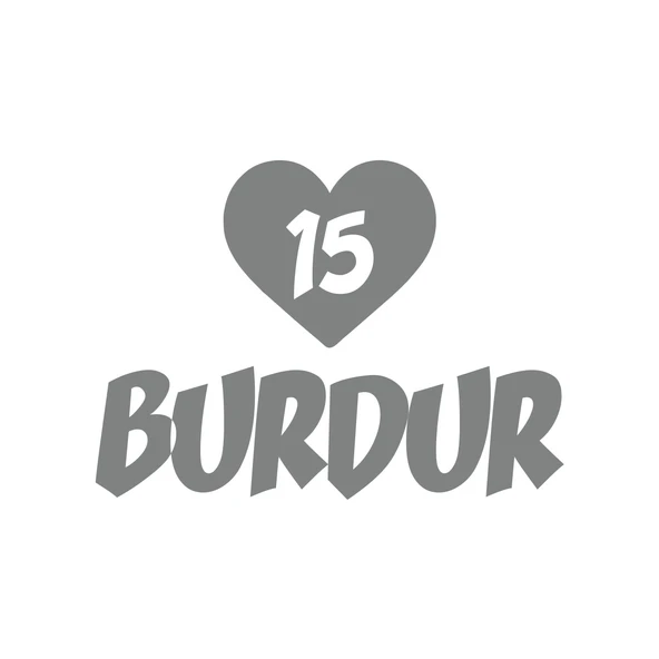 Kalpli 15 Burdur Araba Sticker 17x17 Cm Gri ürün görseli 1