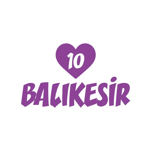 Kalpli 10 Balıkesir Araba Sticker 17x17 Cm Mor ürün görseli 1