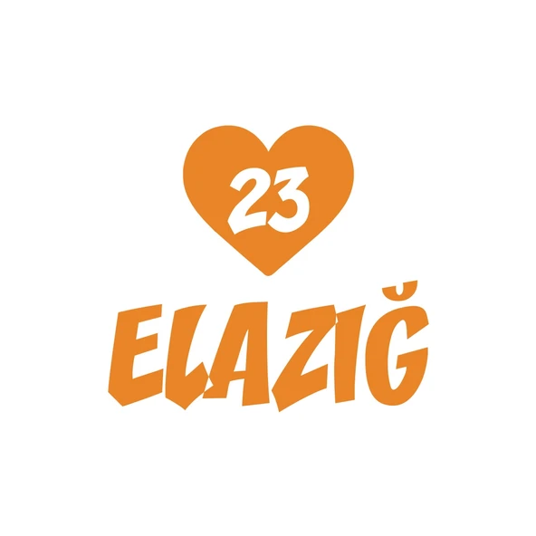 Kalpli 23 Elazığ Araba Sticker 17x17 Cm Turuncu ürün görseli 1