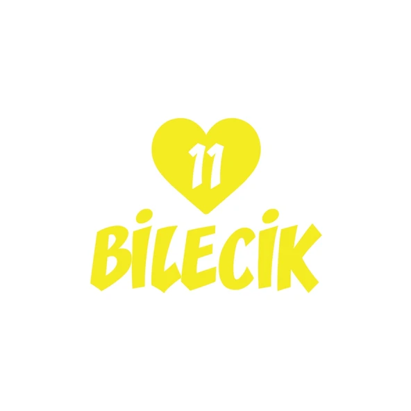 Kalpli 11 Bilecik Araba Sticker 17x17 Cm Sarı ürün görseli 1