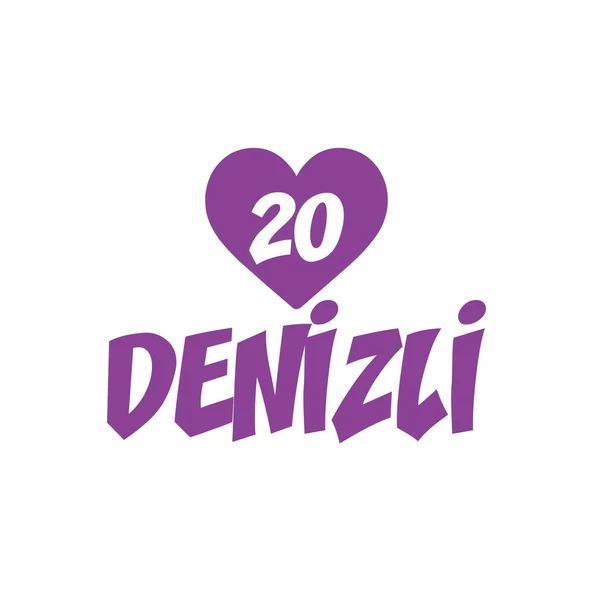 Kalpli 20 Denizli Araba Sticker 17x17 Cm Mor ürün görseli 1