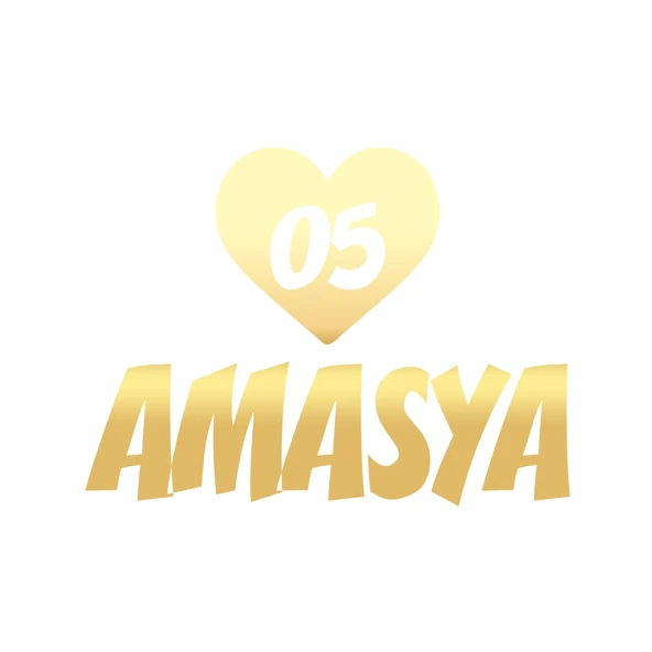Kalpli 05 Amasya Araba Sticker 17x17 Cm Gold ürün görseli 1