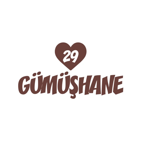 Kalpli 29 Gümüşhane Araba Sticker 17x17 Cm Kahverengi ürün görseli 1