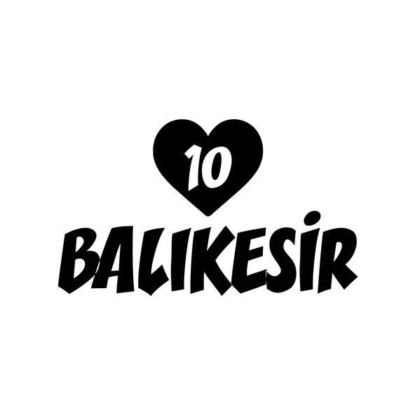 Kalpli 10 Balıkesir Araba Sticker 17x17 Cm Siyah ürün görseli 1