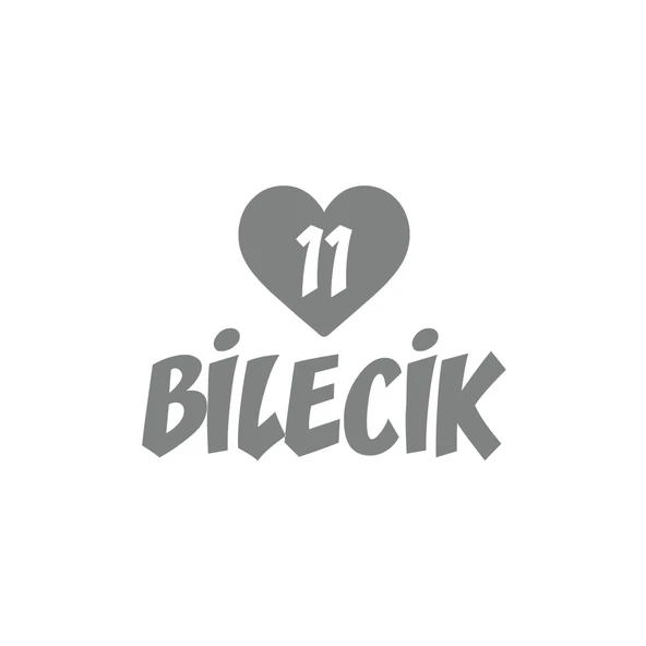 Kalpli 11 Bilecik Araba Sticker 17x17 Cm Gri ürün görseli 1