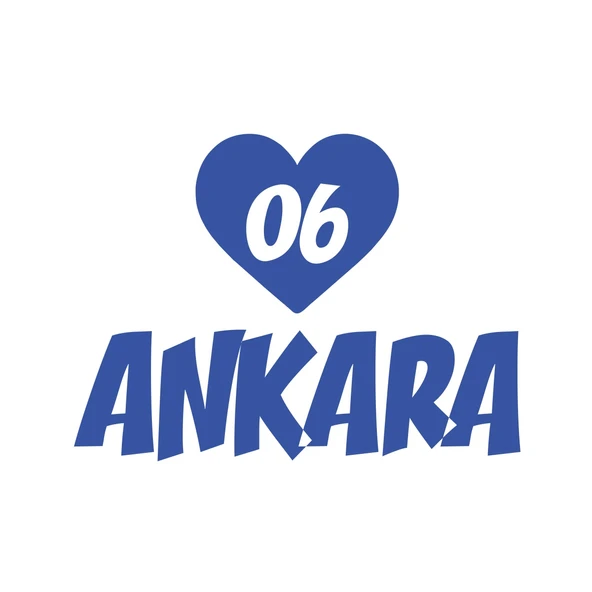 Kalpli 06 Ankara Araba Sticker 17x17 Cm Mavi ürün görseli 1