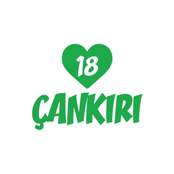 Kalpli 18 Çankırı Araba Sticker 17x17 Cm Yeşil ürün görseli 1