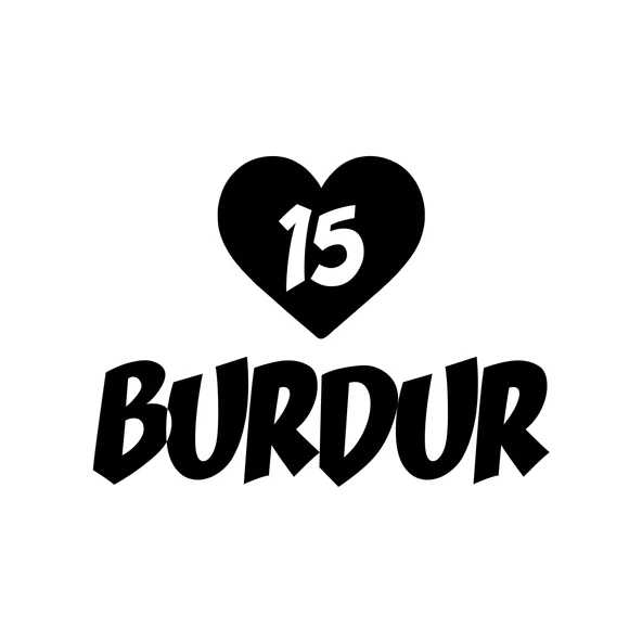 Kalpli 15 Burdur Araba Sticker 17x17 Cm Siyah ürün görseli 1