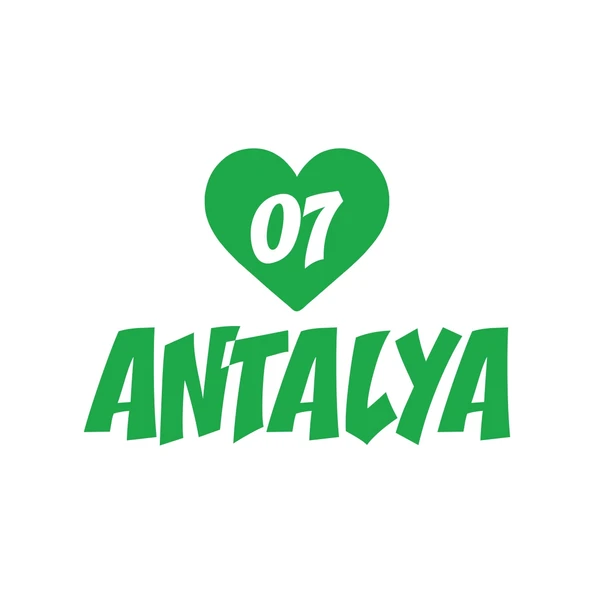 Kalpli 07 Antalya Araba Sticker 17x17 Cm Yeşil ürün görseli 1