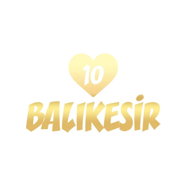 Kalpli 10 Balıkesir Araba Sticker 17x17 Cm Gold ürün görseli 1