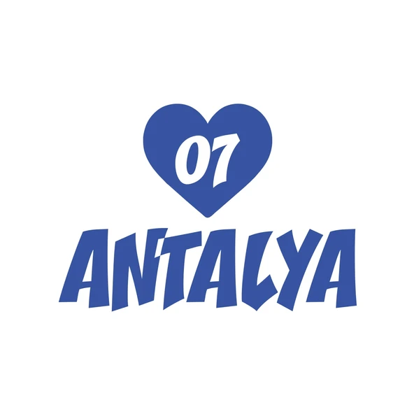 Kalpli 07 Antalya Araba Sticker 17x17 Cm Mavi ürün görseli 1