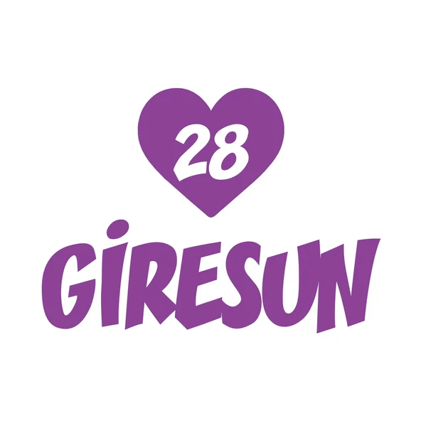 Kalpli 28 Giresun Araba Sticker 17x17 Cm Mor ürün görseli 1