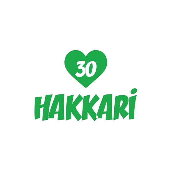 Kalpli 30 Hakkari Araba Sticker 17x17 Cm Yeşil ürün görseli 1