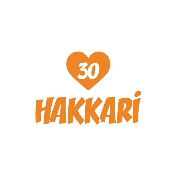 Kalpli 30 Hakkari Araba Sticker 17x17 Cm Turuncu ürün görseli 1