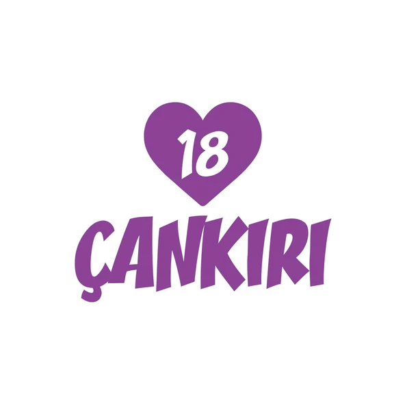 Kalpli 18 Çankırı Araba Sticker 17x17 Cm Mor ürün görseli 1