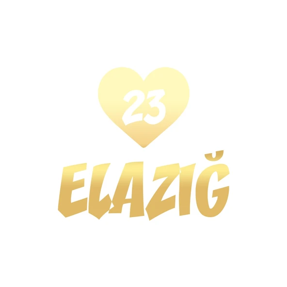 Kalpli 23 Elazığ Araba Sticker 17x17 Cm Gold ürün görseli 1