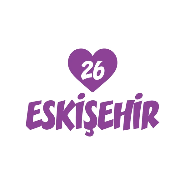 Kalpli 26 Eskişehir Araba Sticker 17x17 Cm Mor ürün görseli 1