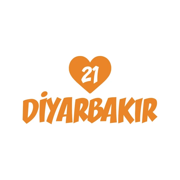 Kalpli 21 Diyarbakır Araba Sticker 17x17 Cm Turuncu ürün görseli 1