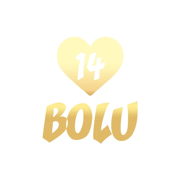 Kalpli 14 Bolu Araba Sticker 17x17 Cm Gold ürün görseli 1