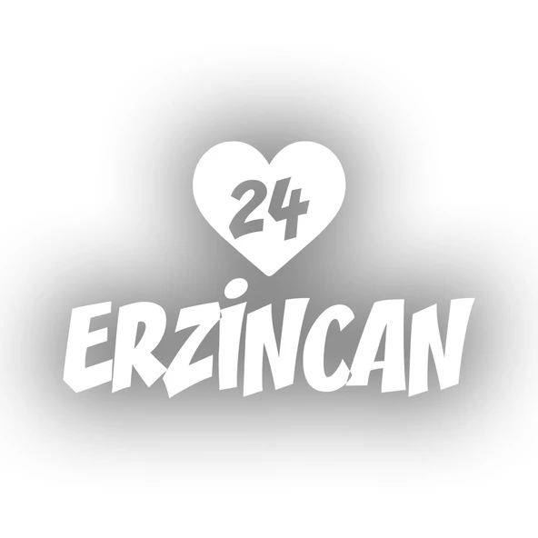 Kalpli 24 Erzincan Araba Sticker 17x17 Cm Beyaz ürün görseli 1