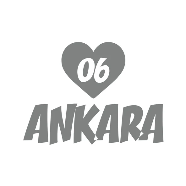 Kalpli 06 Ankara Araba Sticker 17x17 Cm Gri ürün görseli 1