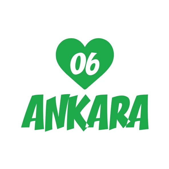 Kalpli 06 Ankara Araba Sticker 17x17 Cm Yeşil ürün görseli 1