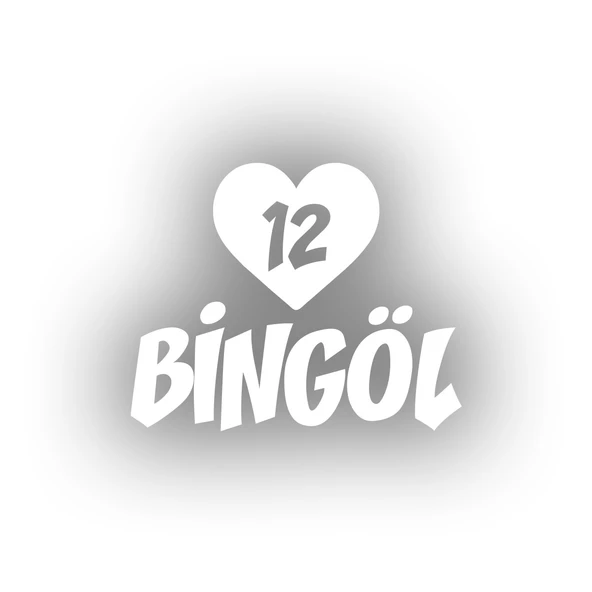 Kalpli 12 Bingöl Araba Sticker 17x17 Cm Beyaz ürün görseli 1