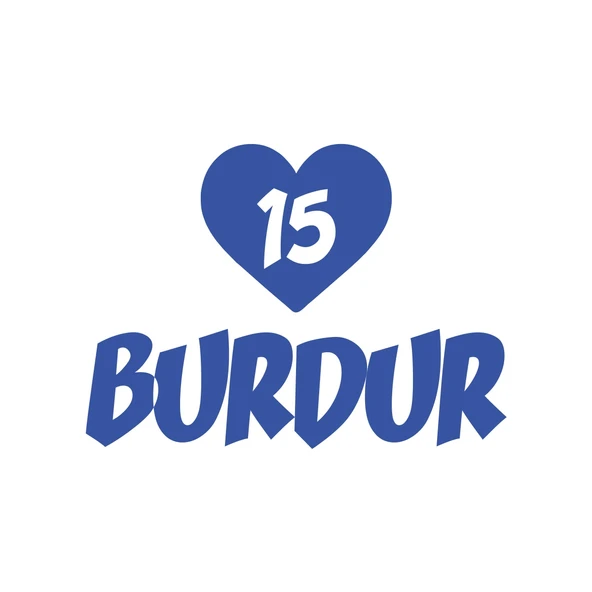 Kalpli 15 Burdur Araba Sticker 17x17 Cm Mavi ürün görseli 1