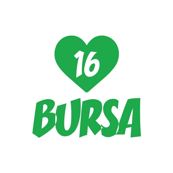Kalpli 16 Bursa Araba Sticker 17x17 Cm Yeşil ürün görseli 1