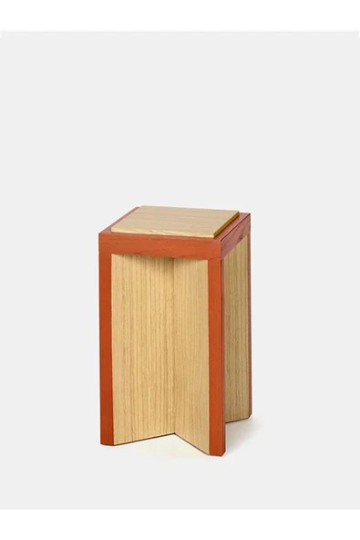 PASAWOODS Metto | Premium Ahşap Natürel Modern Yan Sehpa | Minimalist Kare Tasarım ürün görseli 1