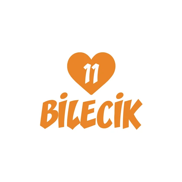 Kalpli 11 Bilecik Araba Sticker 17x17 Cm Turuncu ürün görseli 1