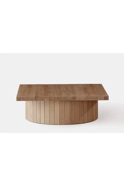 PASAWOODS Mini Futurest | Silindirik Ahşap Orta Sehpa | 78x75 Cm | Modern & Heykelsi Tasarım | Premium Malzeme ürün görseli 1
