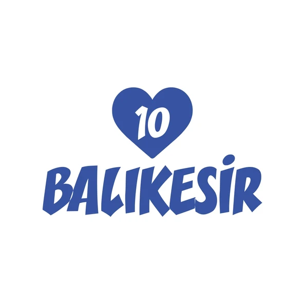 Kalpli 10 Balıkesir Araba Sticker 17x17 Cm Mavi ürün görseli 1