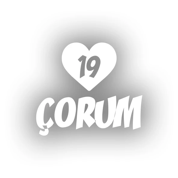 Kalpli 19 Çorum Araba Sticker 17x17 Cm Beyaz ürün görseli 1