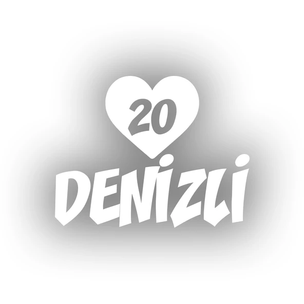Kalpli 20 Denizli Araba Sticker 17x17 Cm Beyaz ürün görseli 1