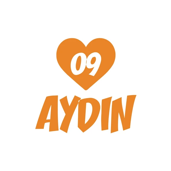 Kalpli 09 Aydın Araba Sticker 17x17 Cm Turuncu ürün görseli 1