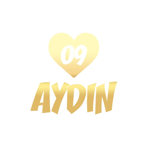 Kalpli 09 Aydın Araba Sticker 17x17 Cm Gold ürün görseli 1