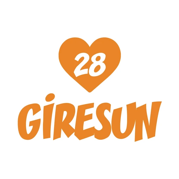 Kalpli 28 Giresun Araba Sticker 17x17 Cm Turuncu ürün görseli 1