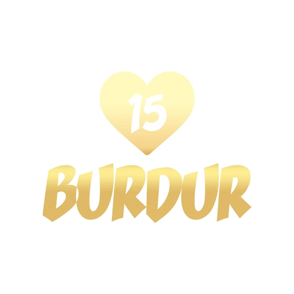 Kalpli 15 Burdur Araba Sticker 17x17 Cm Gold ürün görseli 1