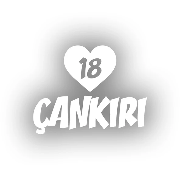 Kalpli 18 Çankırı Araba Sticker 17x17 Cm Beyaz ürün görseli 1