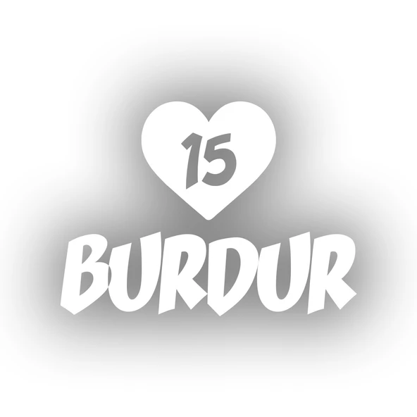 Kalpli 15 Burdur Araba Sticker 17x17 Cm Beyaz ürün görseli 1